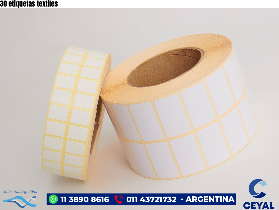30 etiquetas textiles