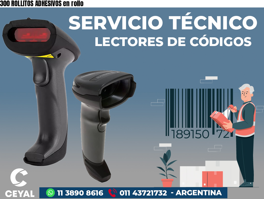 300 ROLLITOS ADHESIVOS en rollo