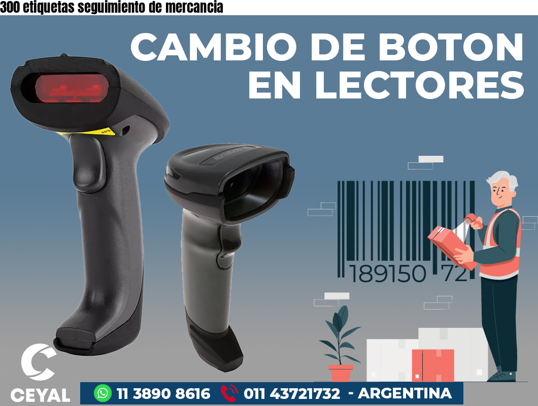 300 etiquetas seguimiento de mercancia