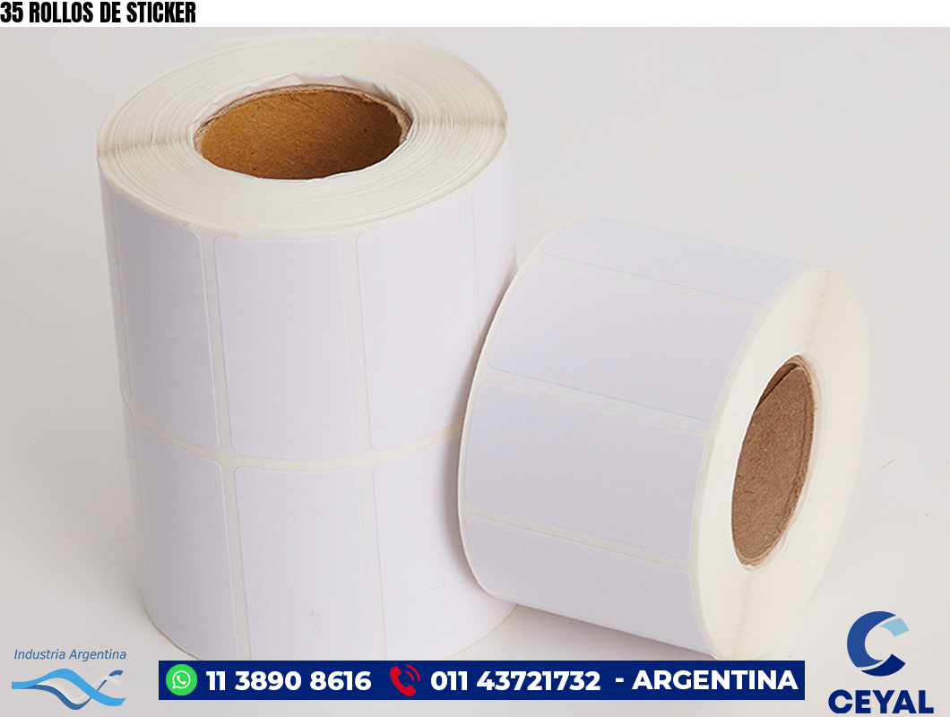 35 ROLLOS DE STICKER