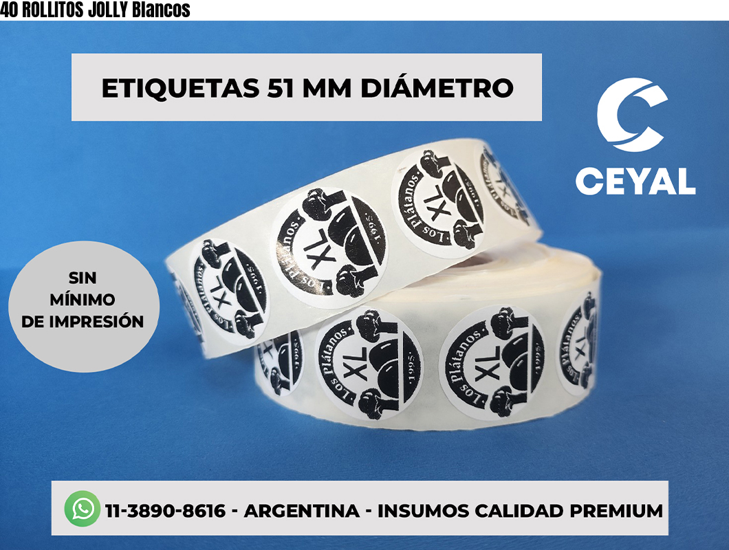 40 ROLLITOS JOLLY Blancos