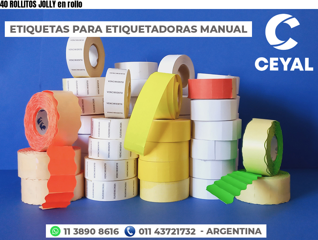 40 ROLLITOS JOLLY en rollo