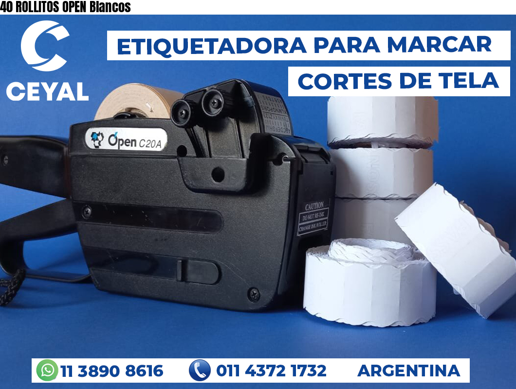 40 ROLLITOS OPEN Blancos