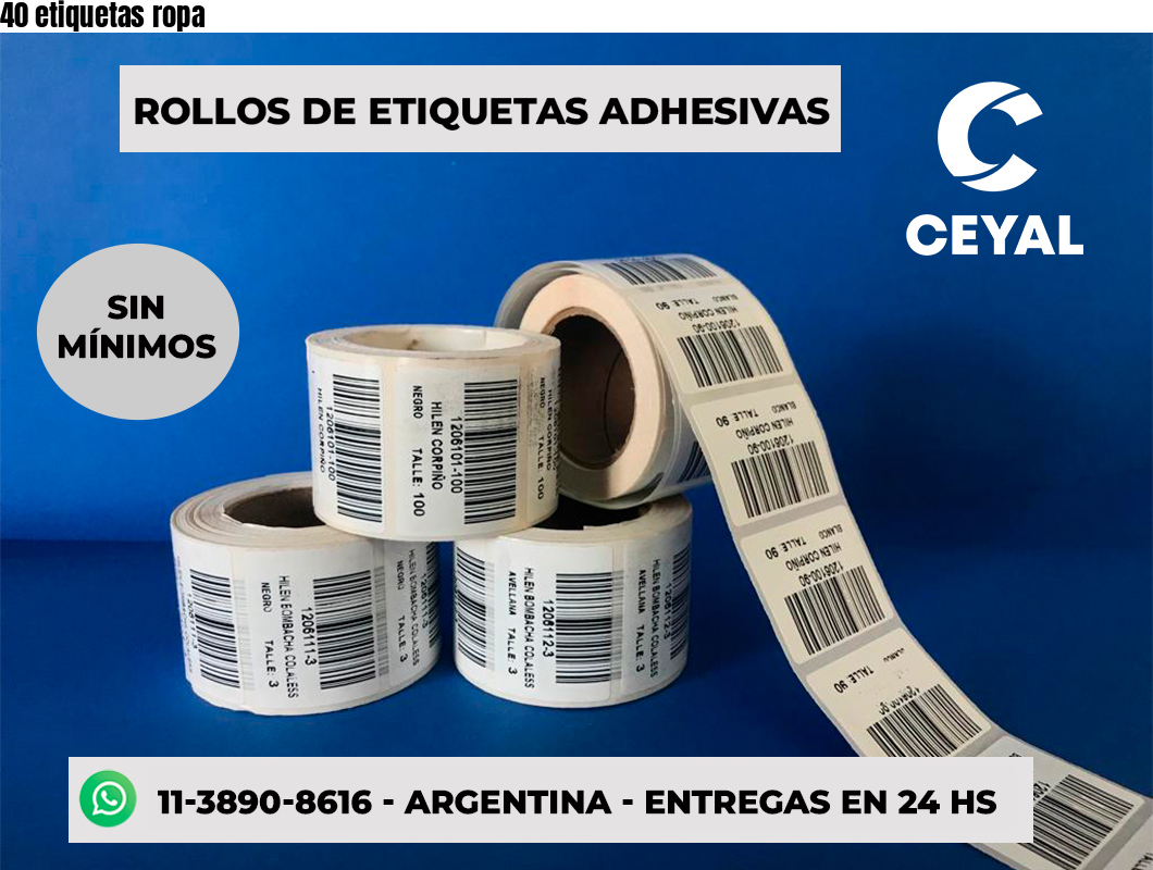 40 etiquetas ropa