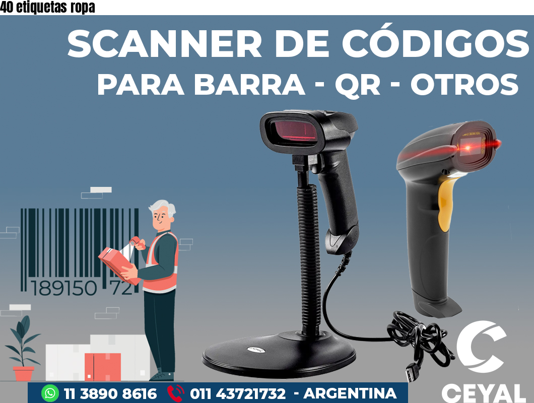 40 etiquetas ropa