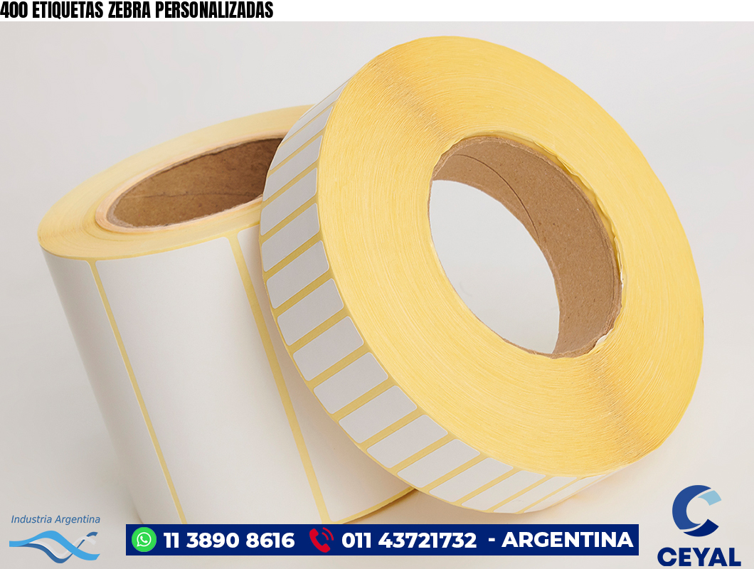 400 ETIQUETAS ZEBRA PERSONALIZADAS