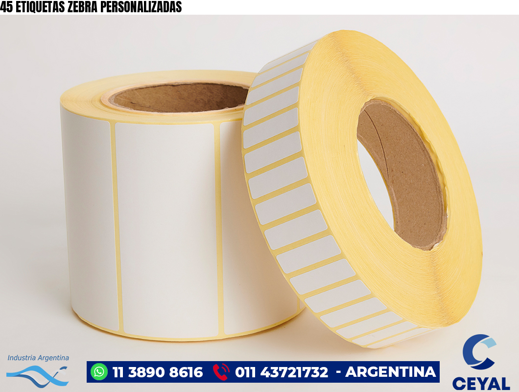 45 ETIQUETAS ZEBRA PERSONALIZADAS
