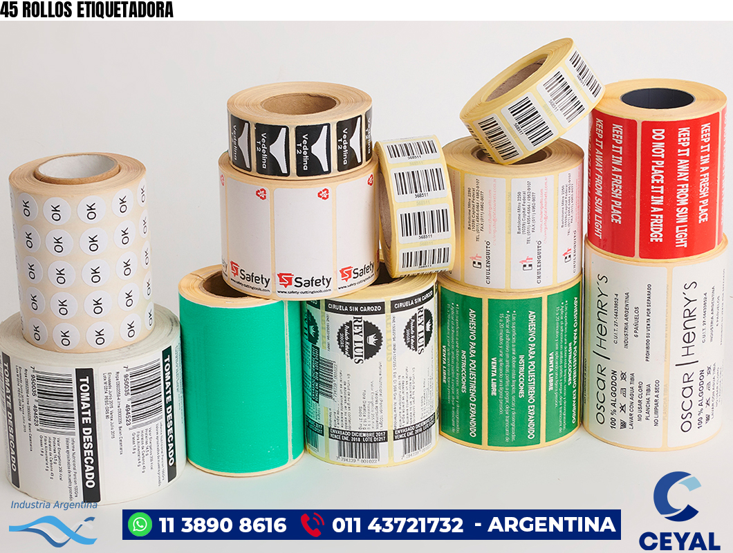 45 ROLLOS ETIQUETADORA