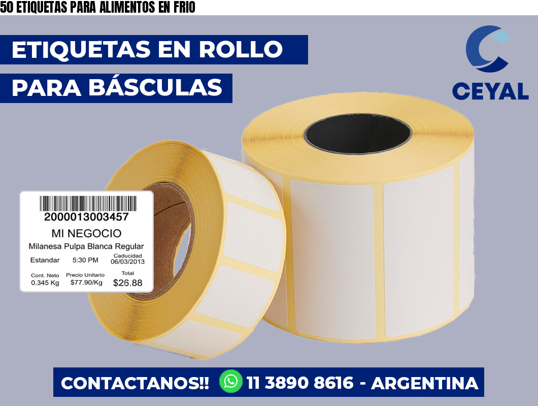 50 ETIQUETAS PARA ALIMENTOS EN FRIO