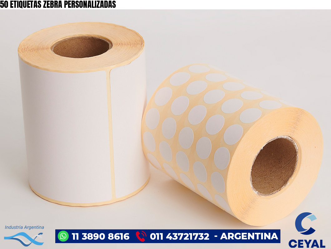 50 ETIQUETAS ZEBRA PERSONALIZADAS
