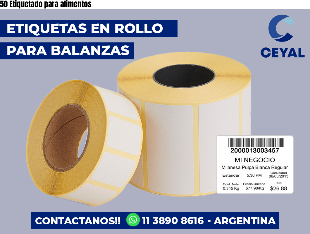 50 Etiquetado para alimentos