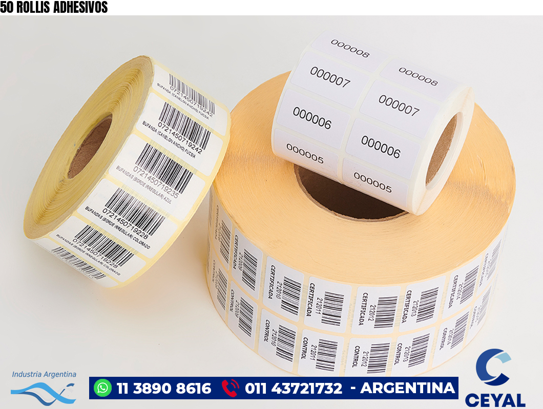 50 ROLLIS ADHESIVOS