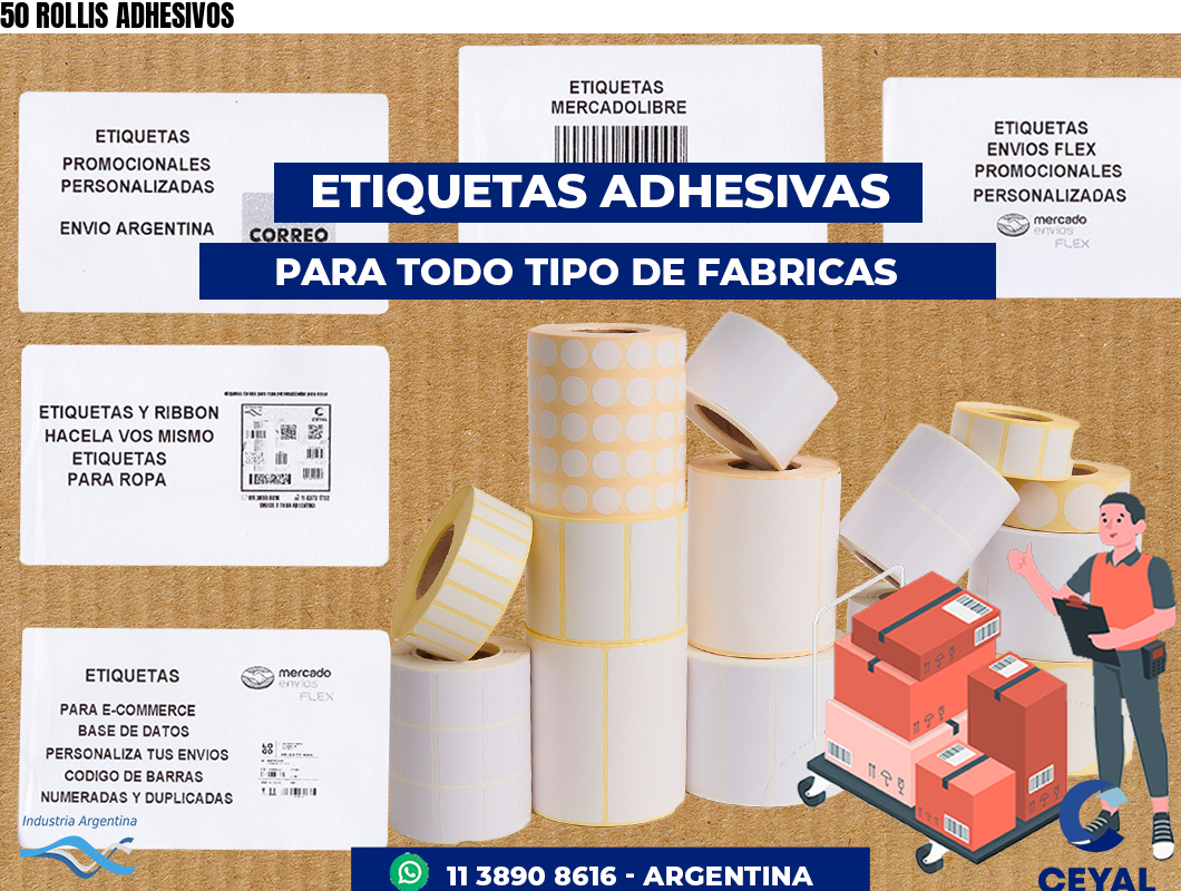 50 ROLLIS ADHESIVOS