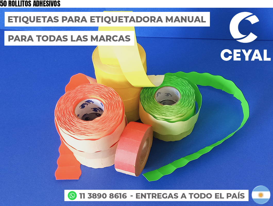 50 ROLLITOS ADHESIVOS