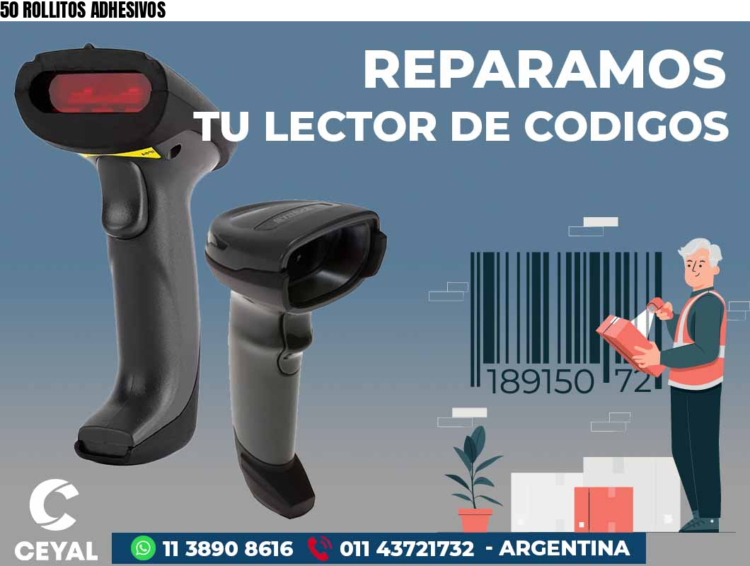 50 ROLLITOS ADHESIVOS