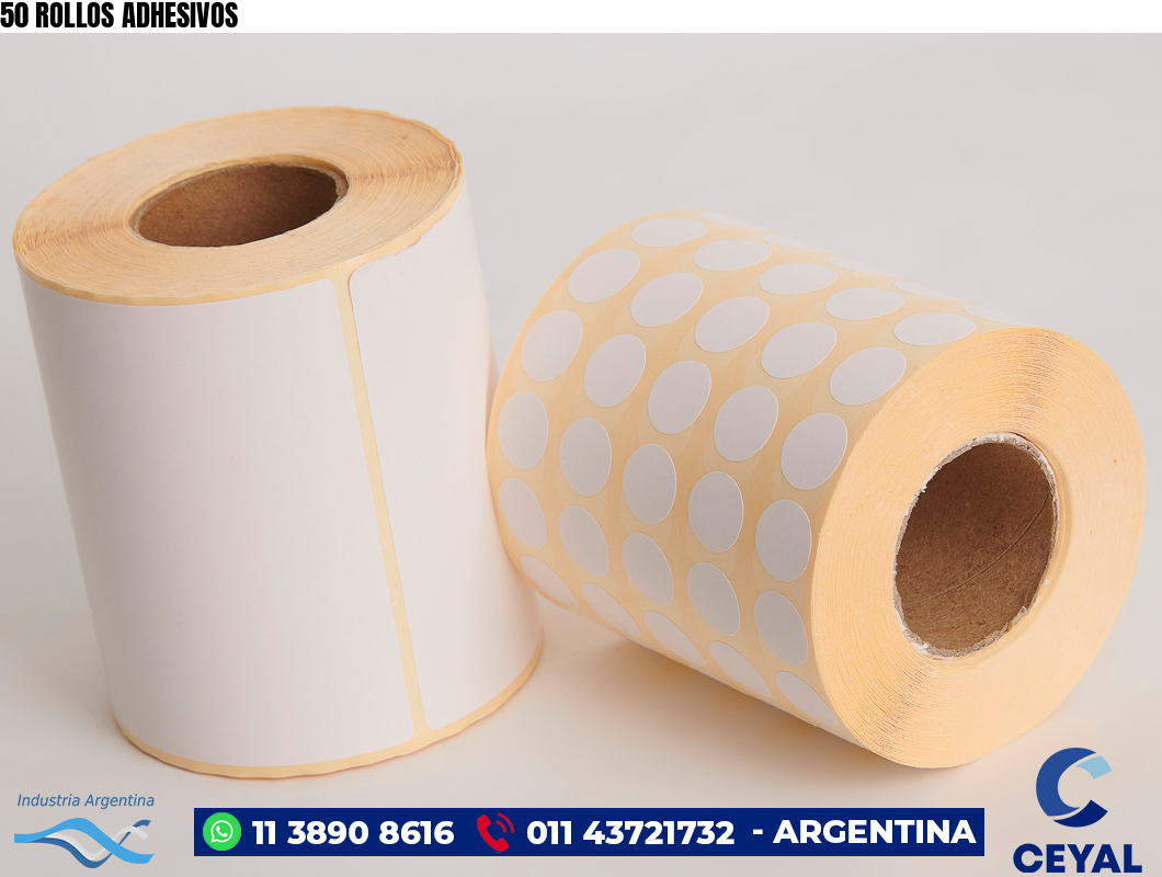 50 ROLLOS ADHESIVOS