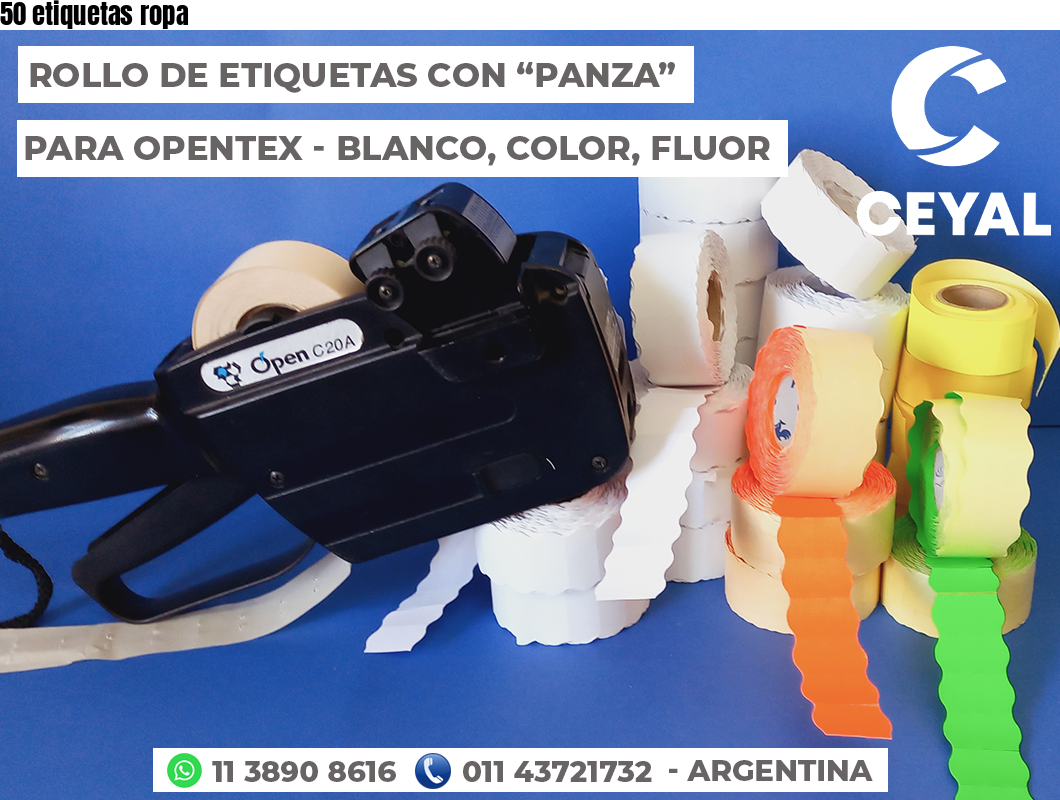 50 etiquetas ropa