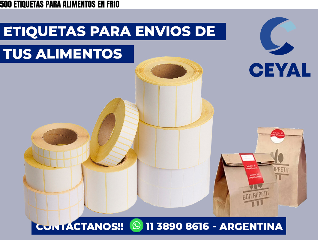 500 ETIQUETAS PARA ALIMENTOS EN FRIO