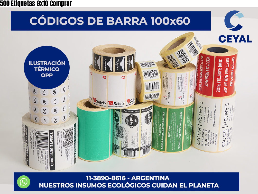 500 Etiquetas 9×10 Comprar