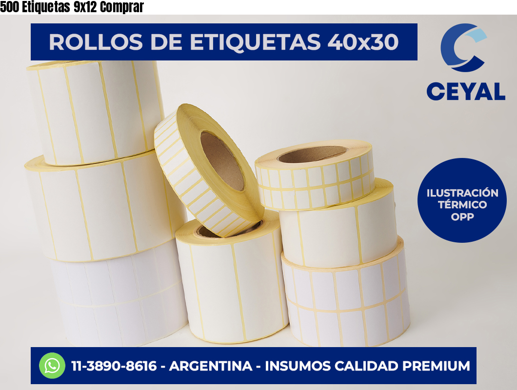 500 Etiquetas 9×12 Comprar