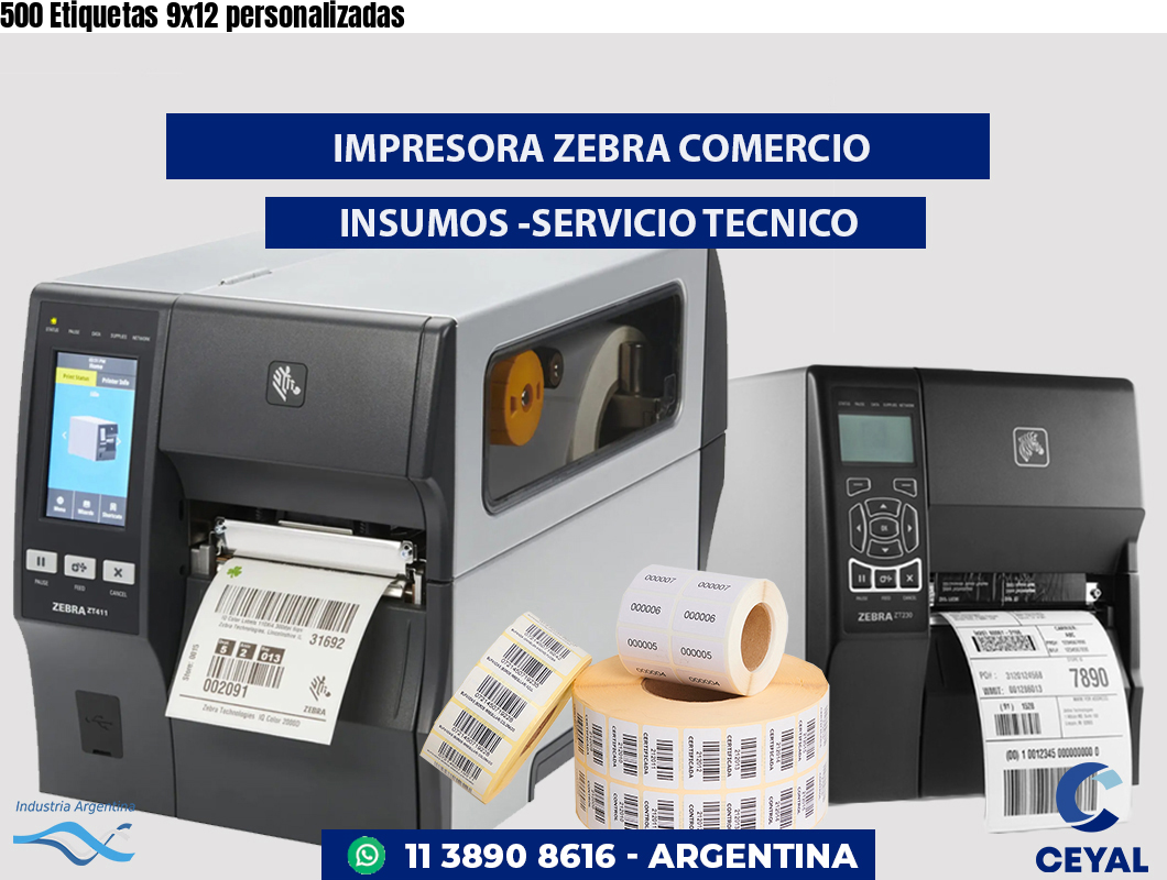 500 Etiquetas 9x12 personalizadas