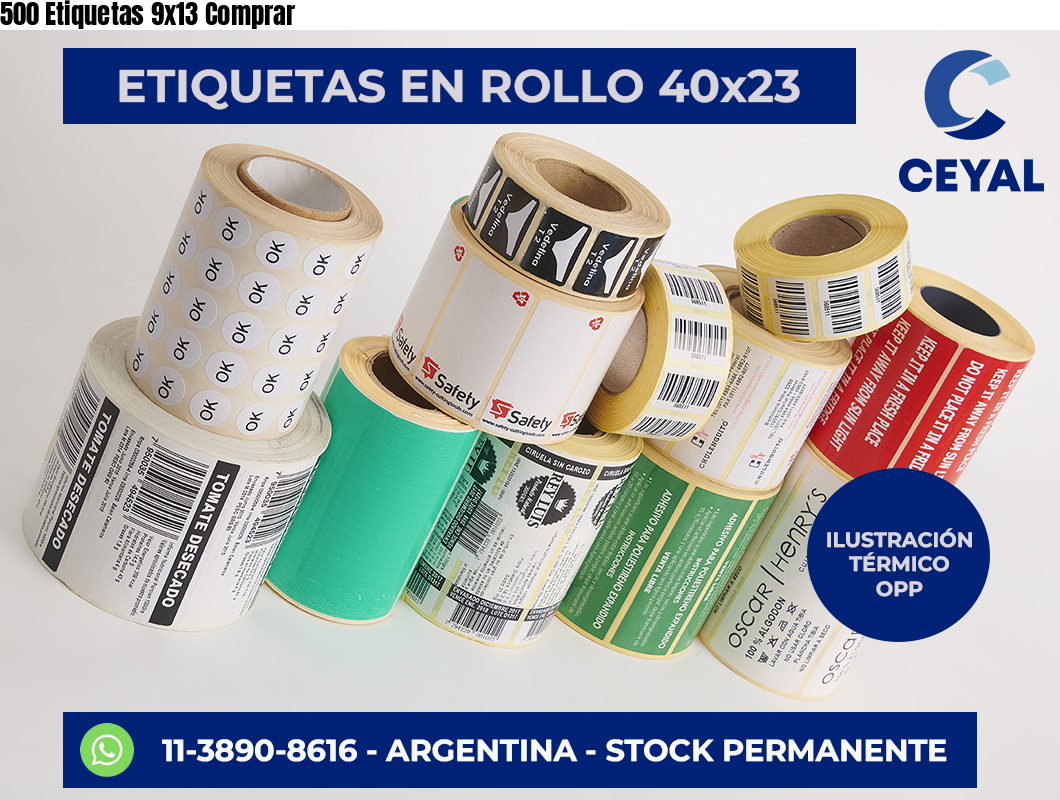 500 Etiquetas 9×13 Comprar