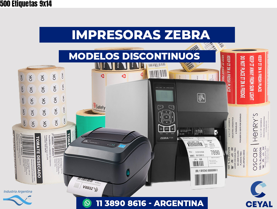 500 Etiquetas 9x14