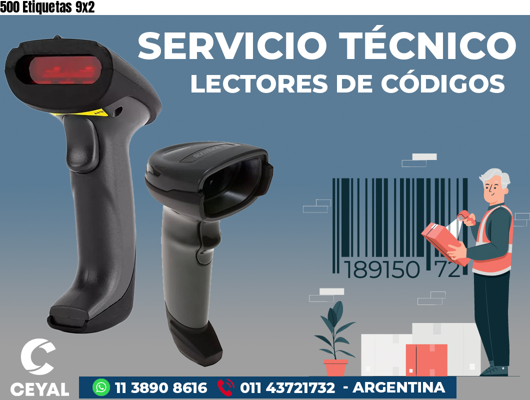 500 Etiquetas 9x2