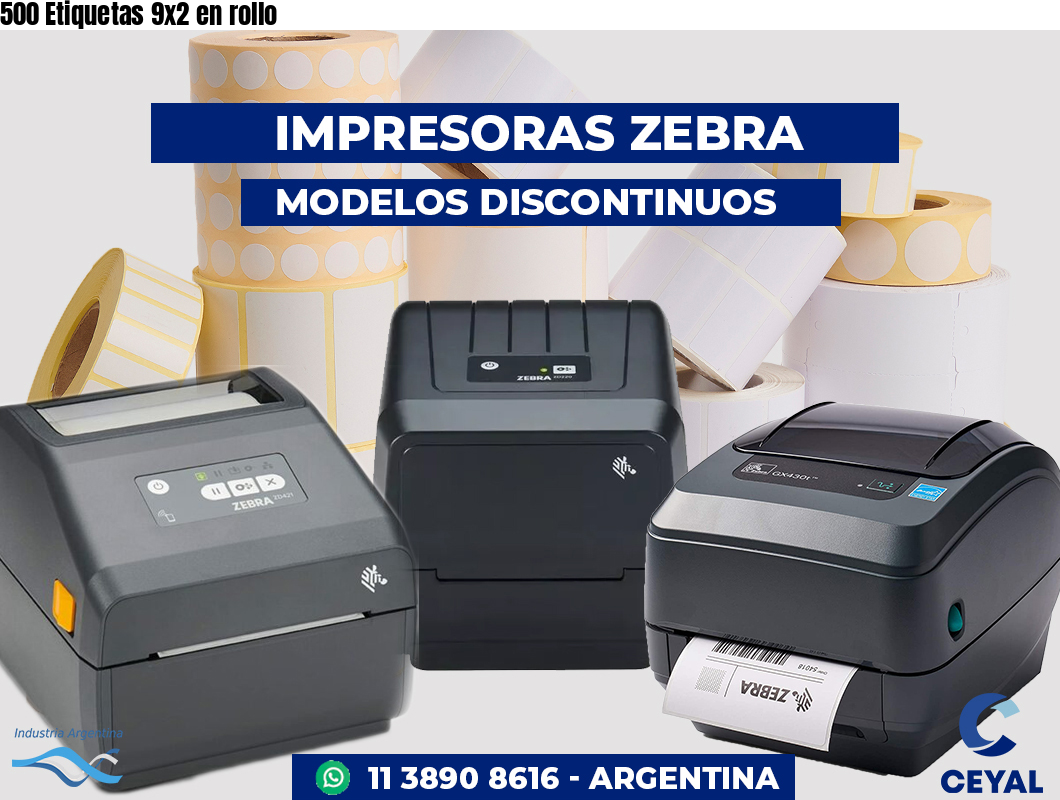 500 Etiquetas 9x2 en rollo