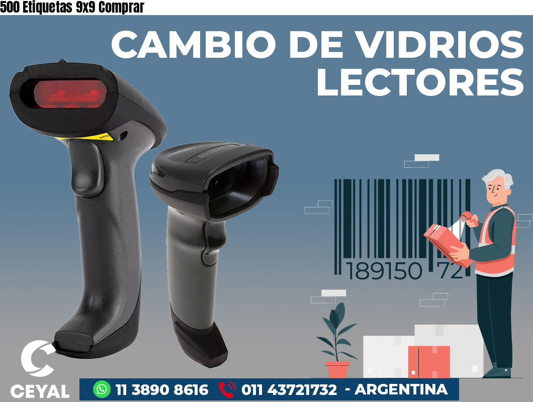 500 Etiquetas 9x9 Comprar