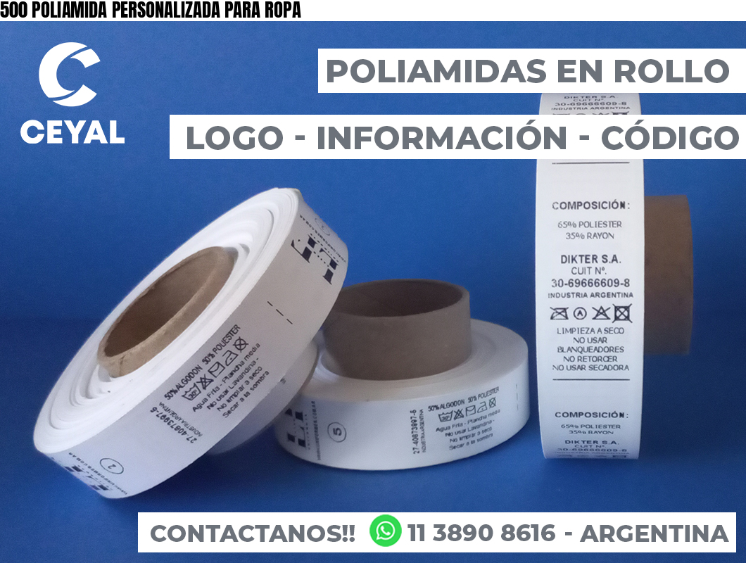 500 POLIAMIDA PERSONALIZADA PARA ROPA