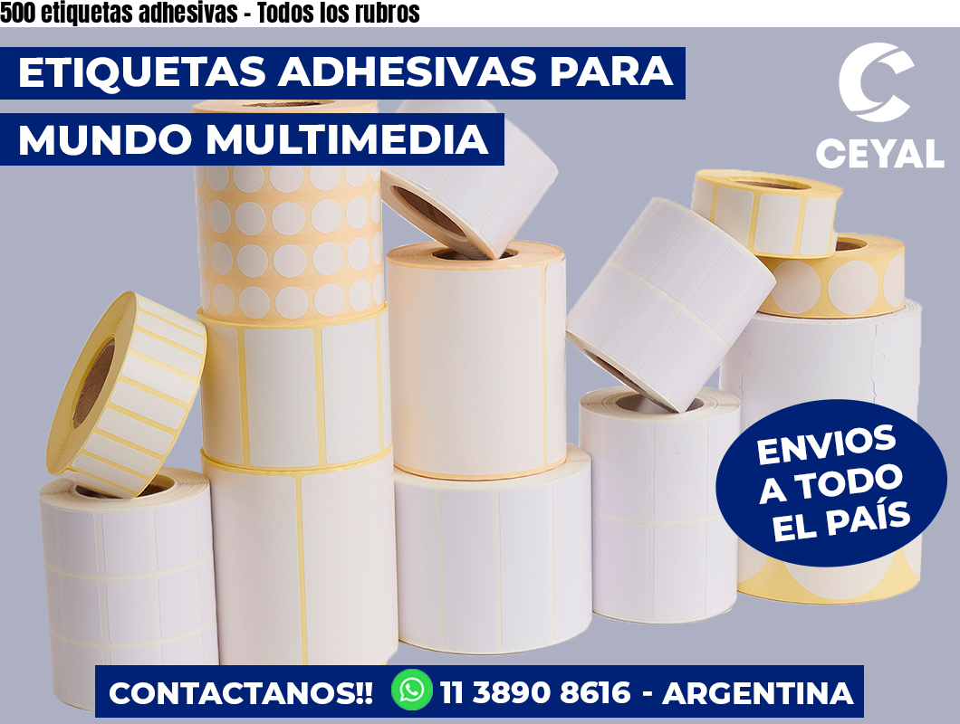 500 etiquetas adhesivas - Todos los rubros