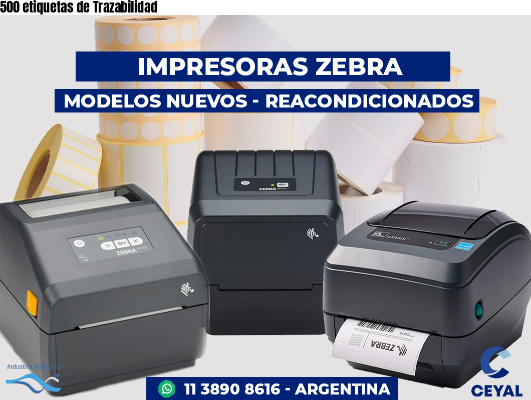 500 etiquetas de Trazabilidad