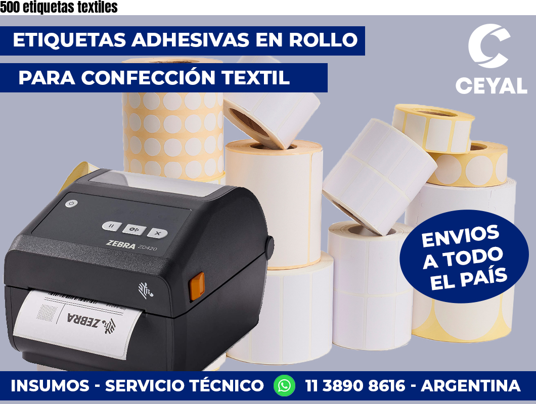 500 etiquetas textiles