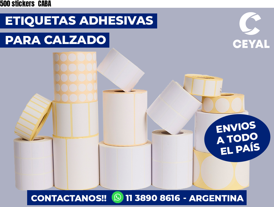 500 stickers  CABA