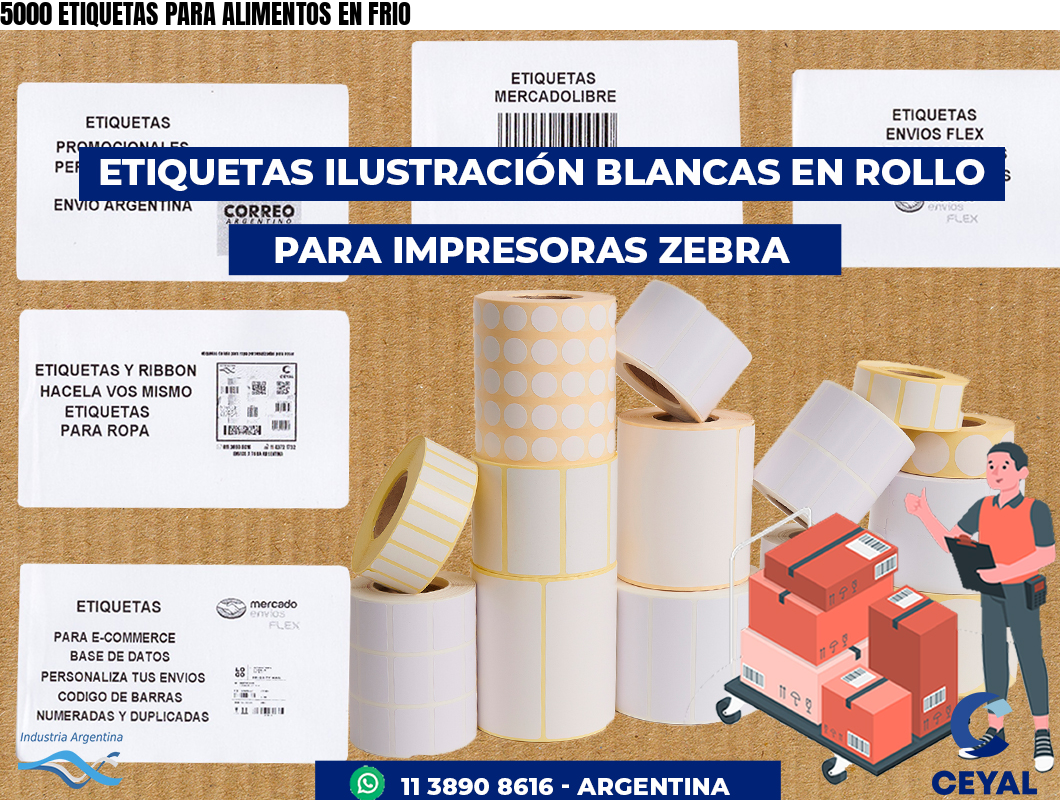 5000 ETIQUETAS PARA ALIMENTOS EN FRIO