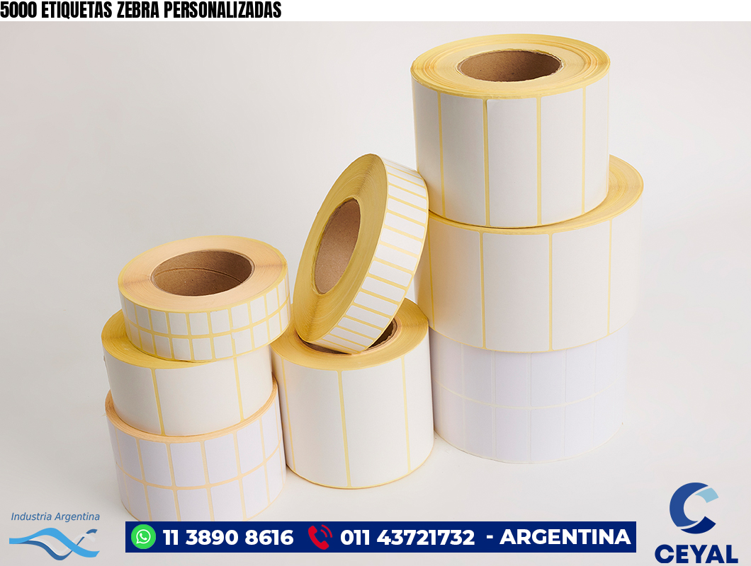 5000 ETIQUETAS ZEBRA PERSONALIZADAS