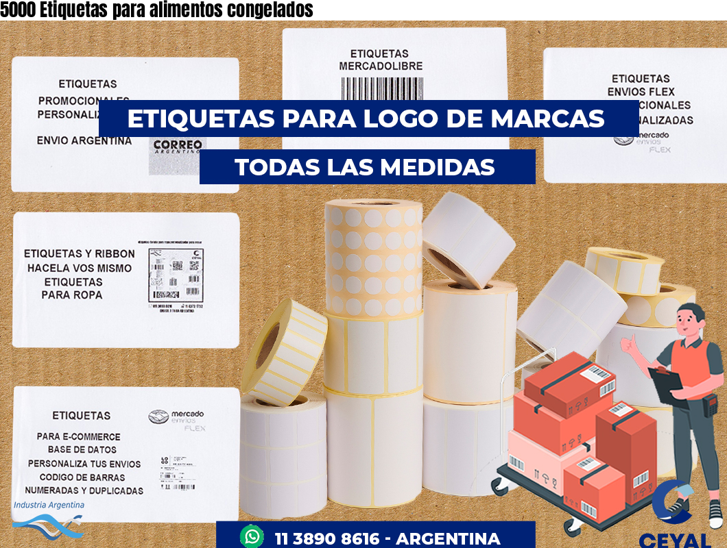 5000 Etiquetas para alimentos congelados