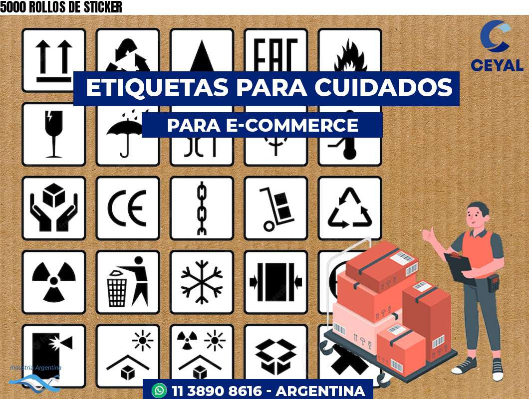 5000 ROLLOS DE STICKER