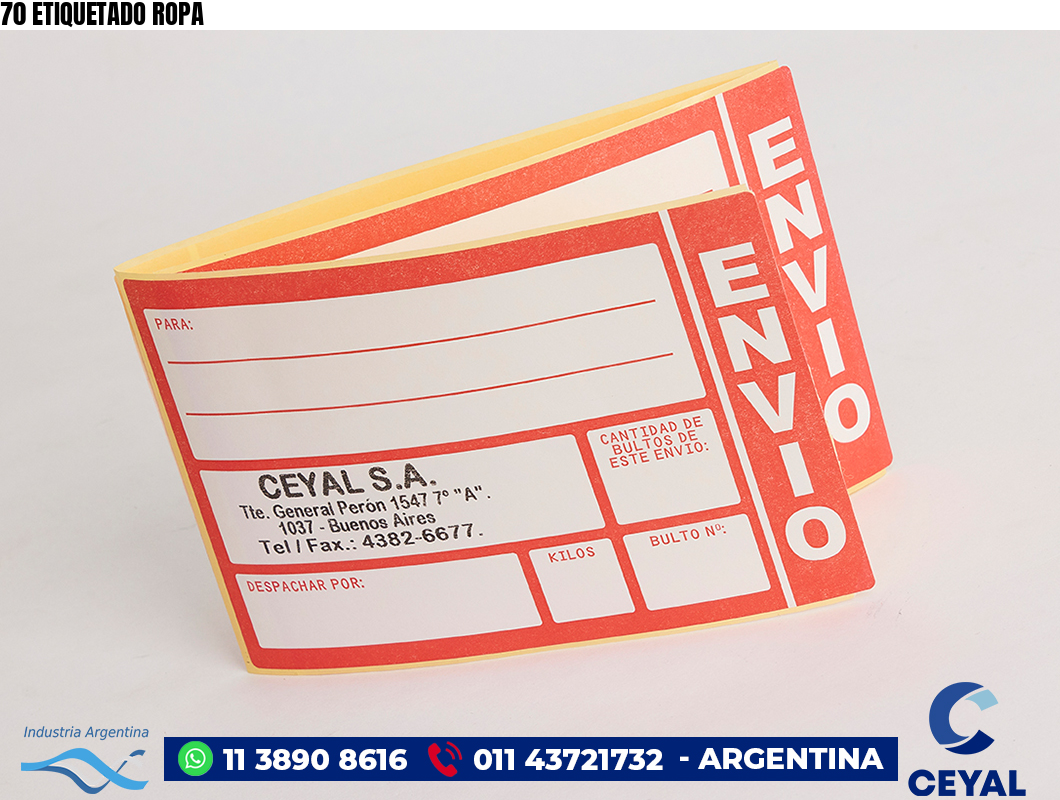 70 ETIQUETADO ROPA