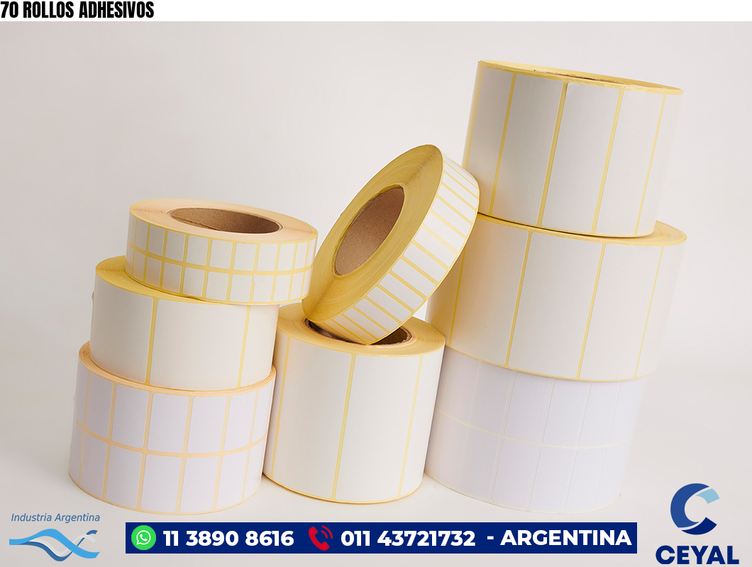 70 ROLLOS ADHESIVOS