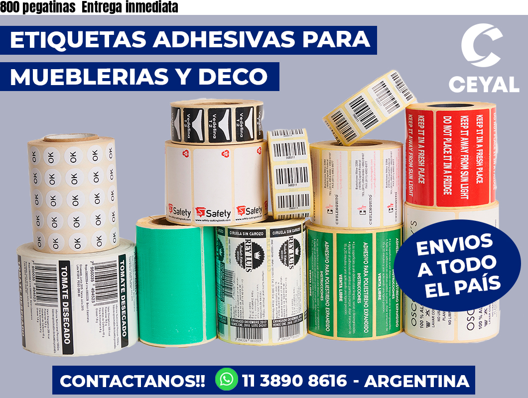 800 pegatinas  Entrega inmediata