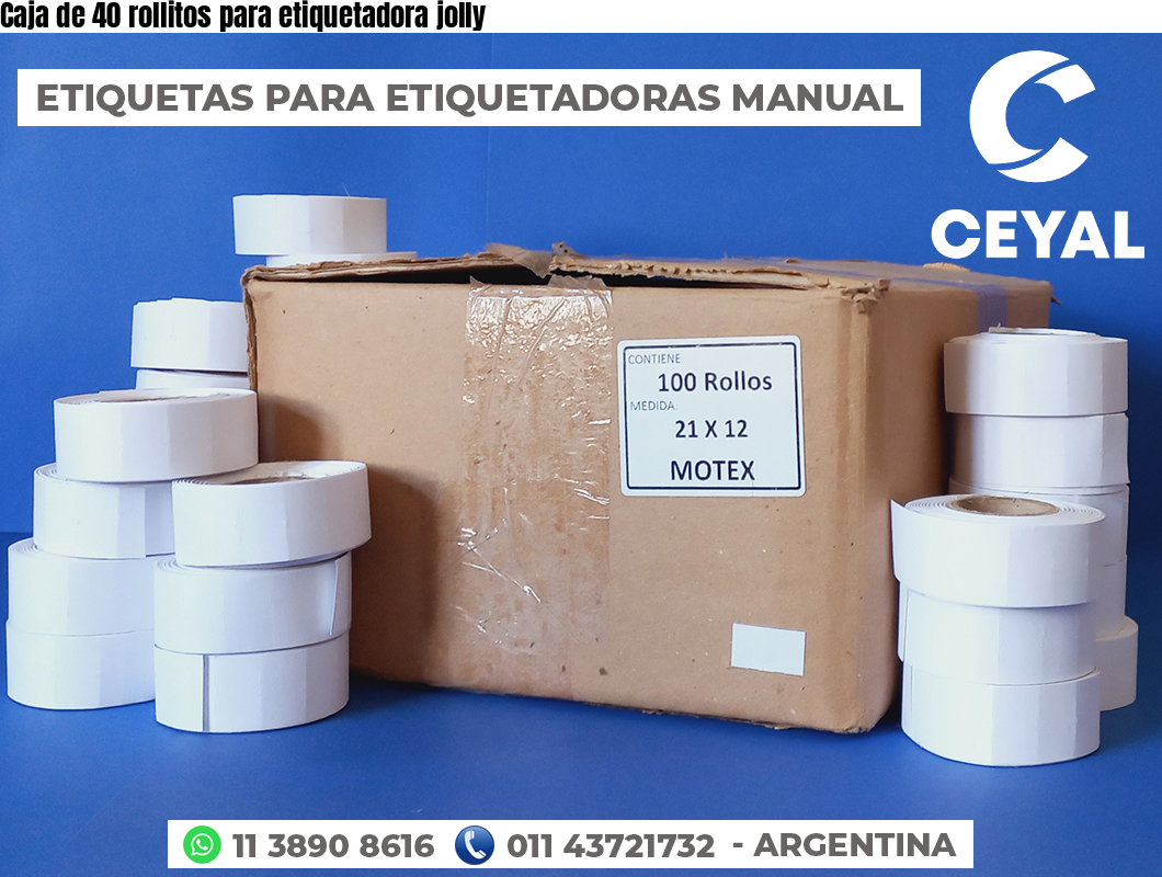 Caja de 40 rollitos para etiquetadora jolly