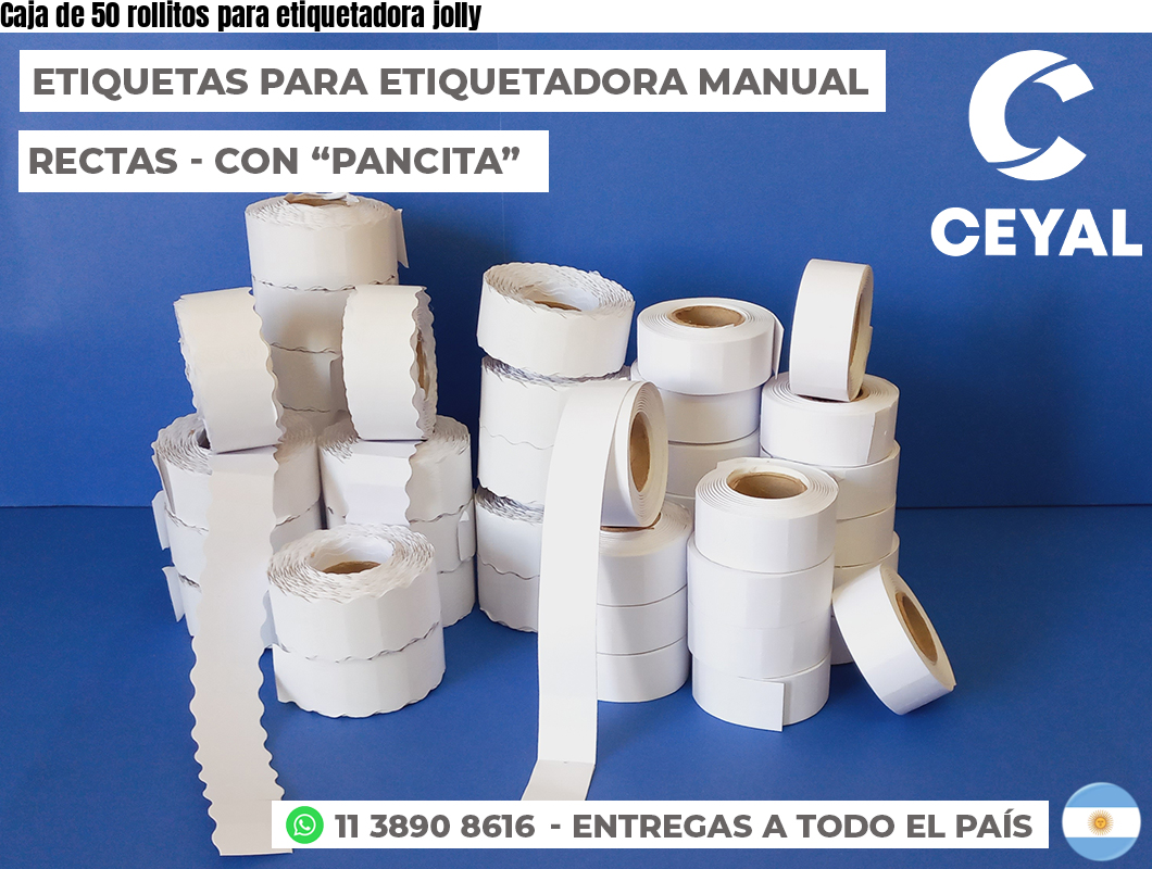 Caja de 50 rollitos para etiquetadora jolly
