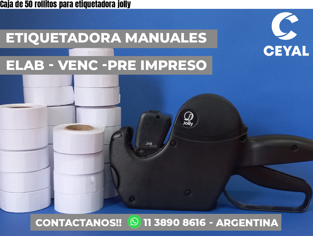 Caja de 50 rollitos para etiquetadora jolly