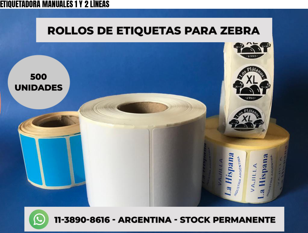 ETIQUETADORA MANUALES 1 Y 2 LÍNEAS