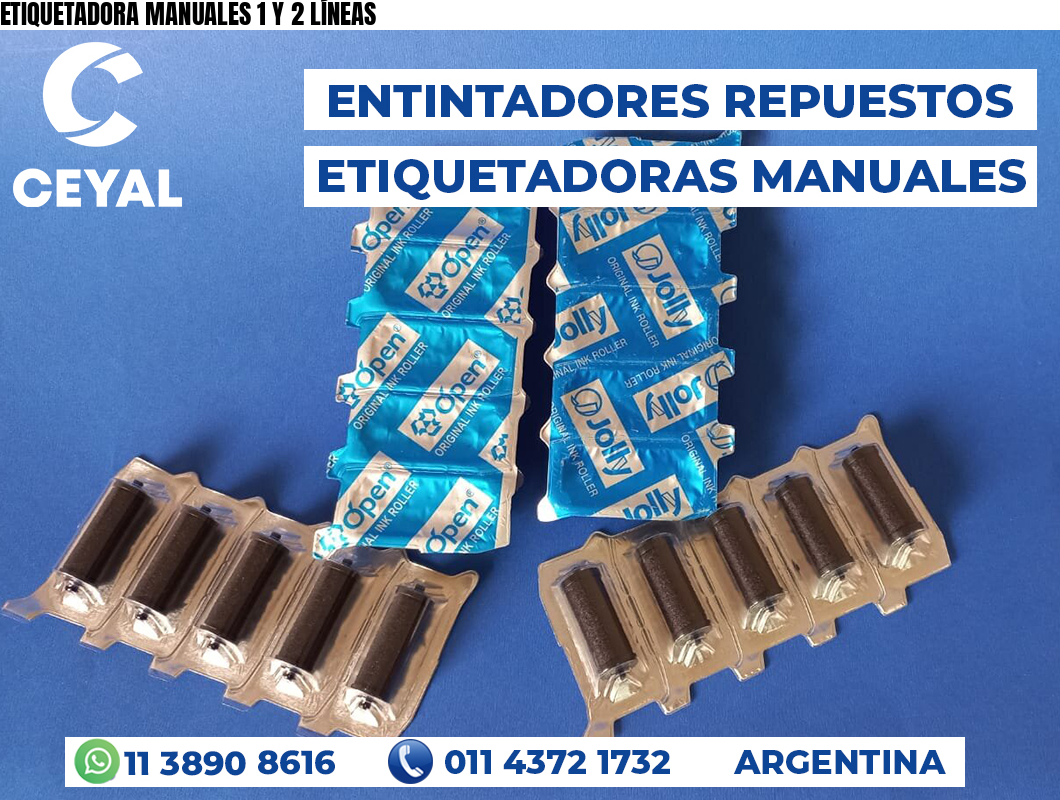 ETIQUETADORA MANUALES 1 Y 2 LÍNEAS