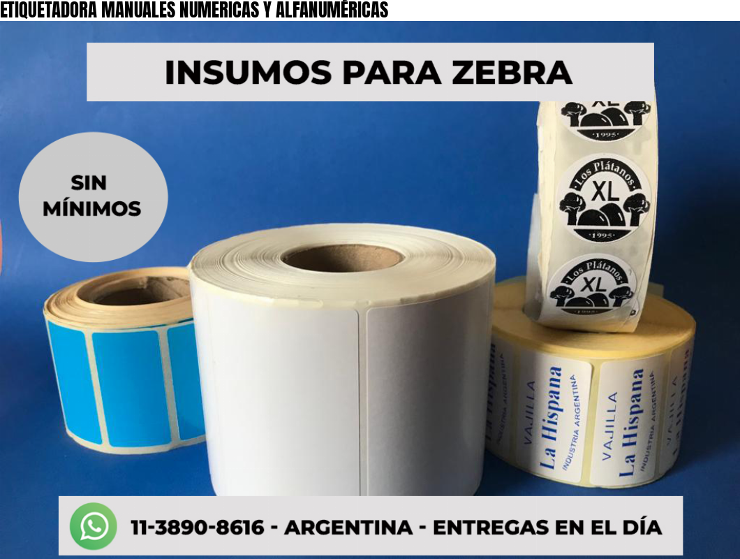 ETIQUETADORA MANUALES NUMERICAS Y ALFANUMÉRICAS