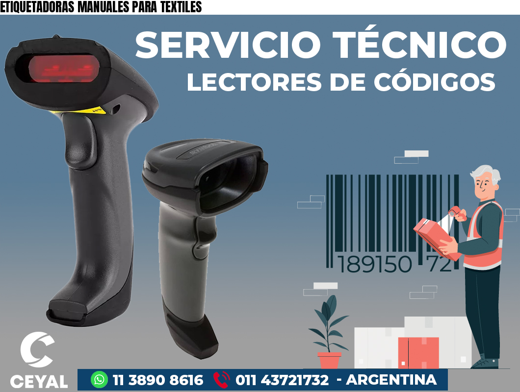 ETIQUETADORAS MANUALES PARA TEXTILES