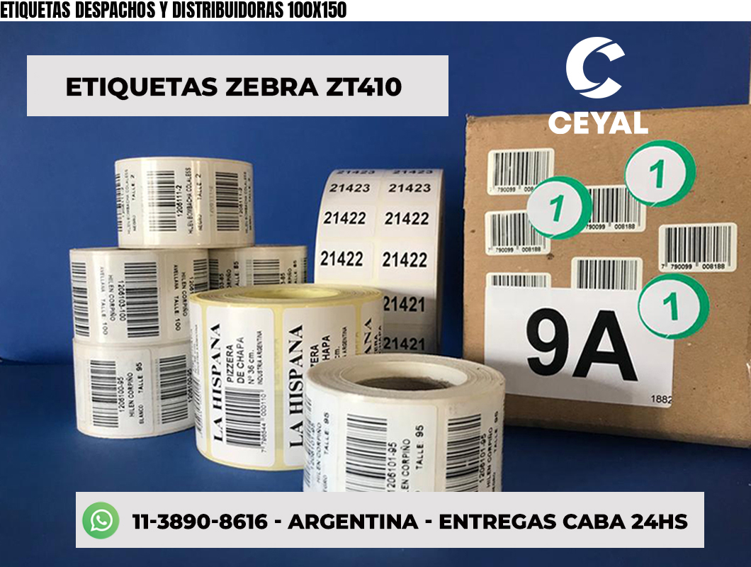 ETIQUETAS DESPACHOS Y DISTRIBUIDORAS 100X150